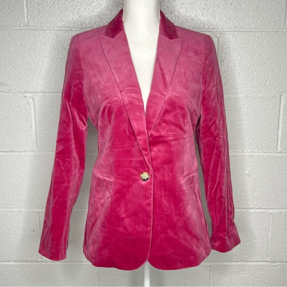 J. Crew Parke Blazer Pink Velvet Size 6 - Picture 5 of 16